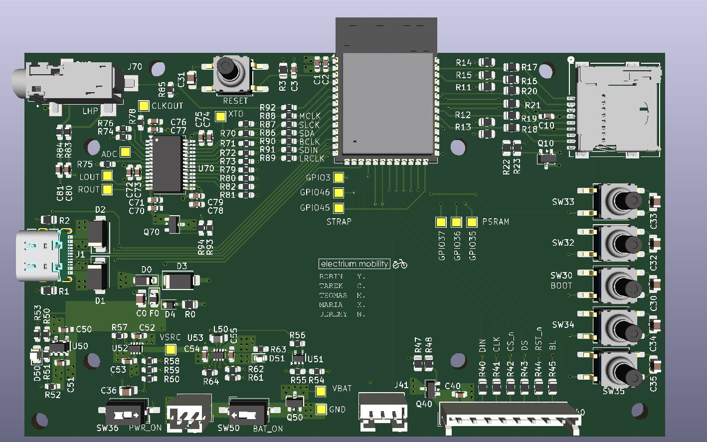 Portable Media Player PCB